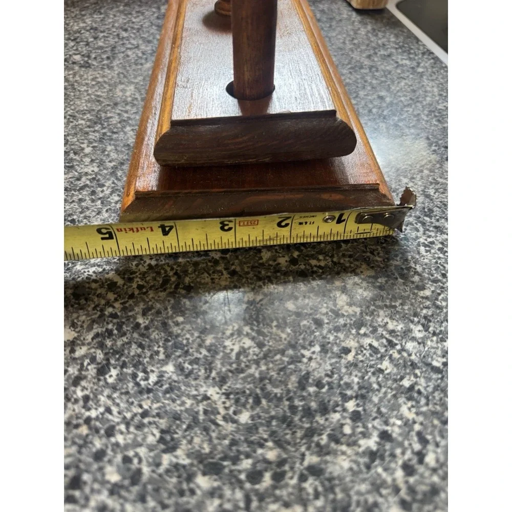 VTG Napkin Holder Hand made Wood‎ Clamp Farmhouse Cottage core Primitive Rustic
